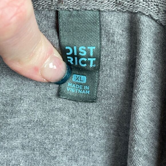 EUC District Womens Gray Microsoft Zip-up Hoodie Size XL - Picture 6 of 7